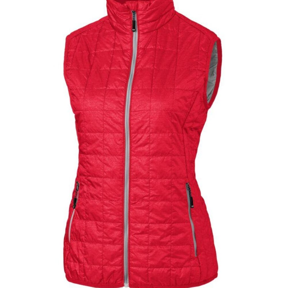 Cutter & Buck Womens Rainier PrimaLoft Eco Red Quilted Vest. M.